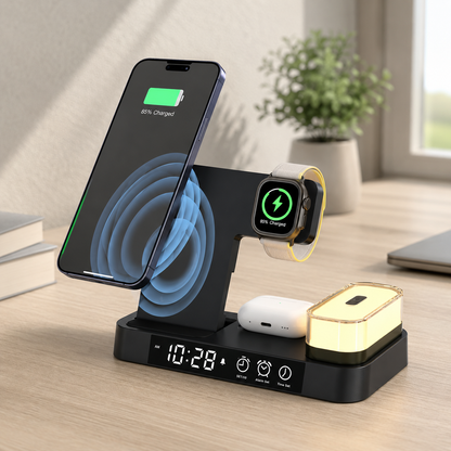 WanderS 3-in-1 Foldable Wireless Charger with RGB Night Light