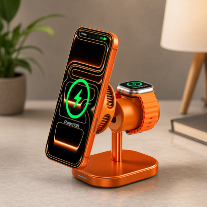 WanderS 3-in-1 Qi2.2 25W Cooling Magnetic Wireless Charger