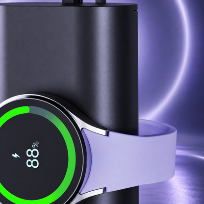 WanderS 5000mAh Phone & Samsung Watch Power Bank with Built-in Cable