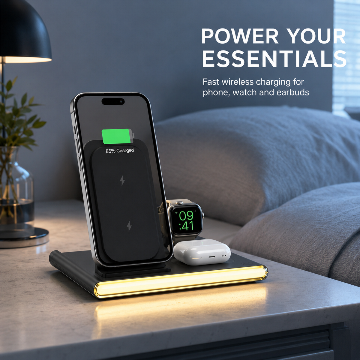 WanderS 3-in-1 Foldable Wireless Charger 15W