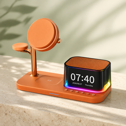 WanderS 5-in-1 Qi2.2 25W Bluetooth Speaker Wireless Charger