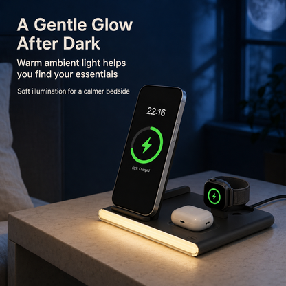 WanderS 3-in-1 Foldable Wireless Charger 15W