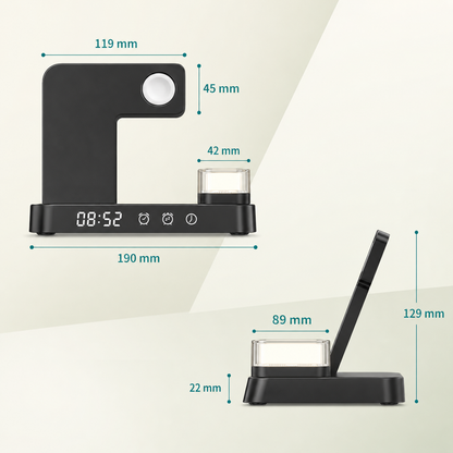 WanderS 3-in-1 Foldable Wireless Charger with RGB Night Light