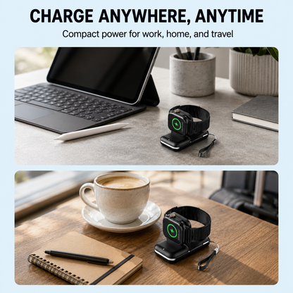 WanderS 1000mAh Apple Watch Power Bank with Foldable Charger
