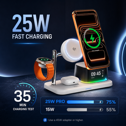 WanderS 5-in-1 Qi2.2 25W Bluetooth Speaker Cooling Wireless Charger