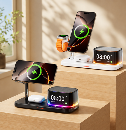 WanderS 5-in-1 Qi2.2 25W Bluetooth Speaker Wireless Charger