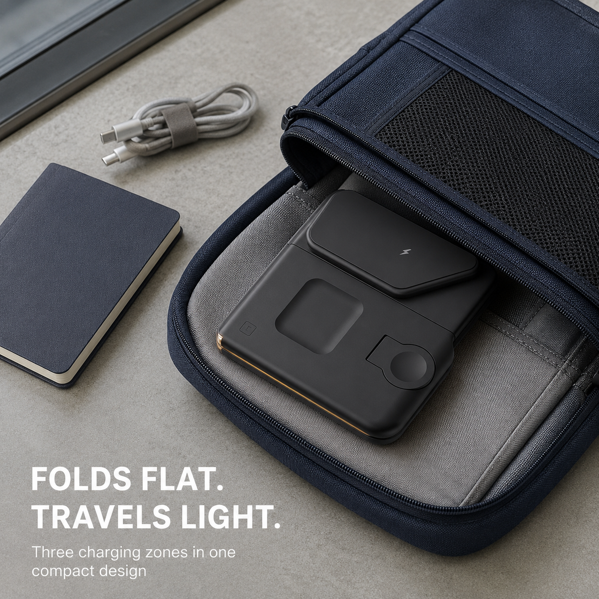 WanderS 3-in-1 Foldable Wireless Charger 15W