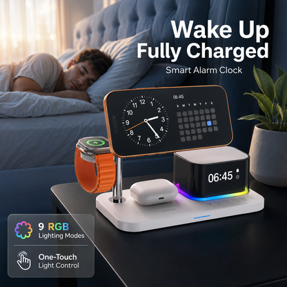 WanderS 5-in-1 Qi2.2 25W Bluetooth Speaker Cooling Wireless Charger