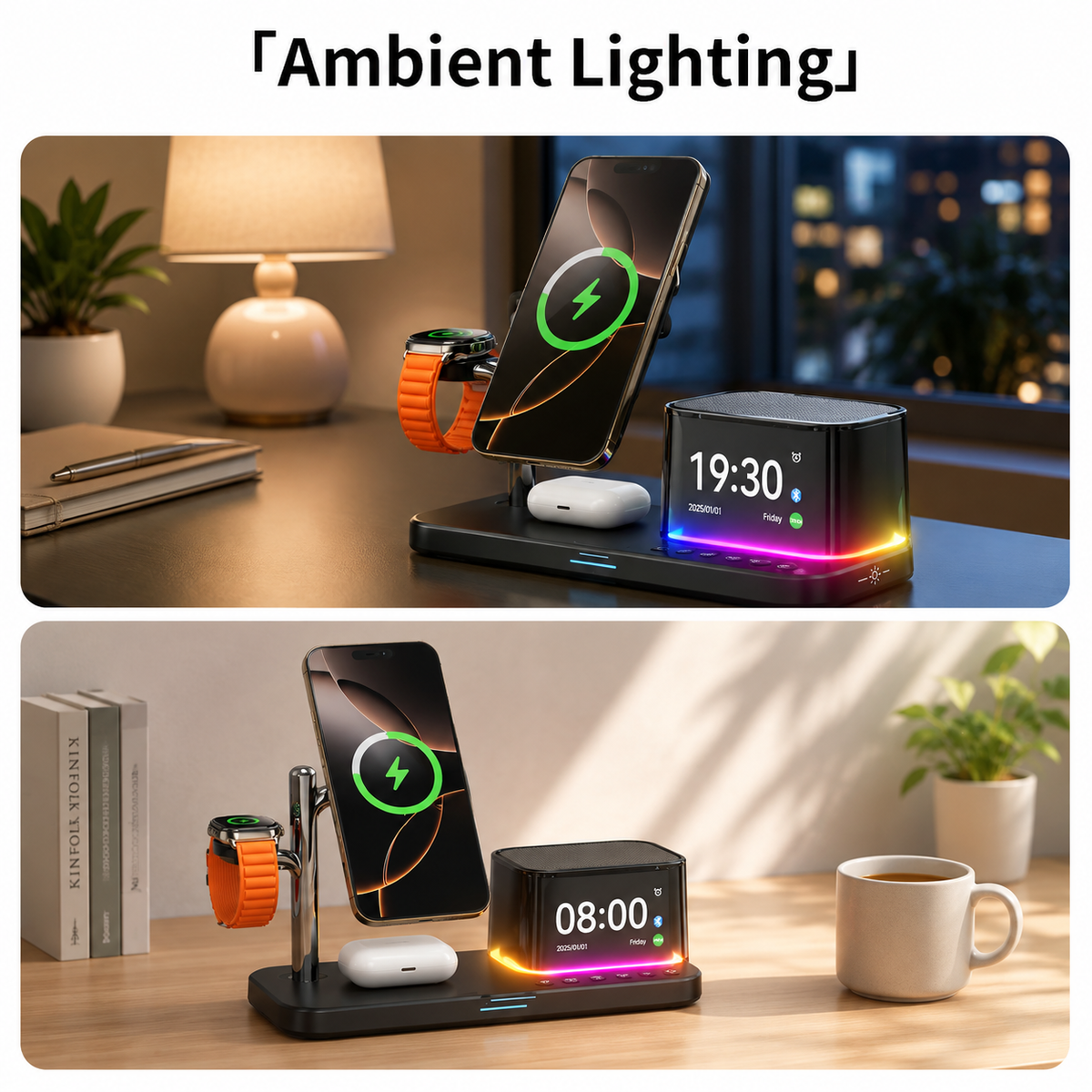 WanderS 5-in-1 Qi2.2 25W Bluetooth Speaker Wireless Charger